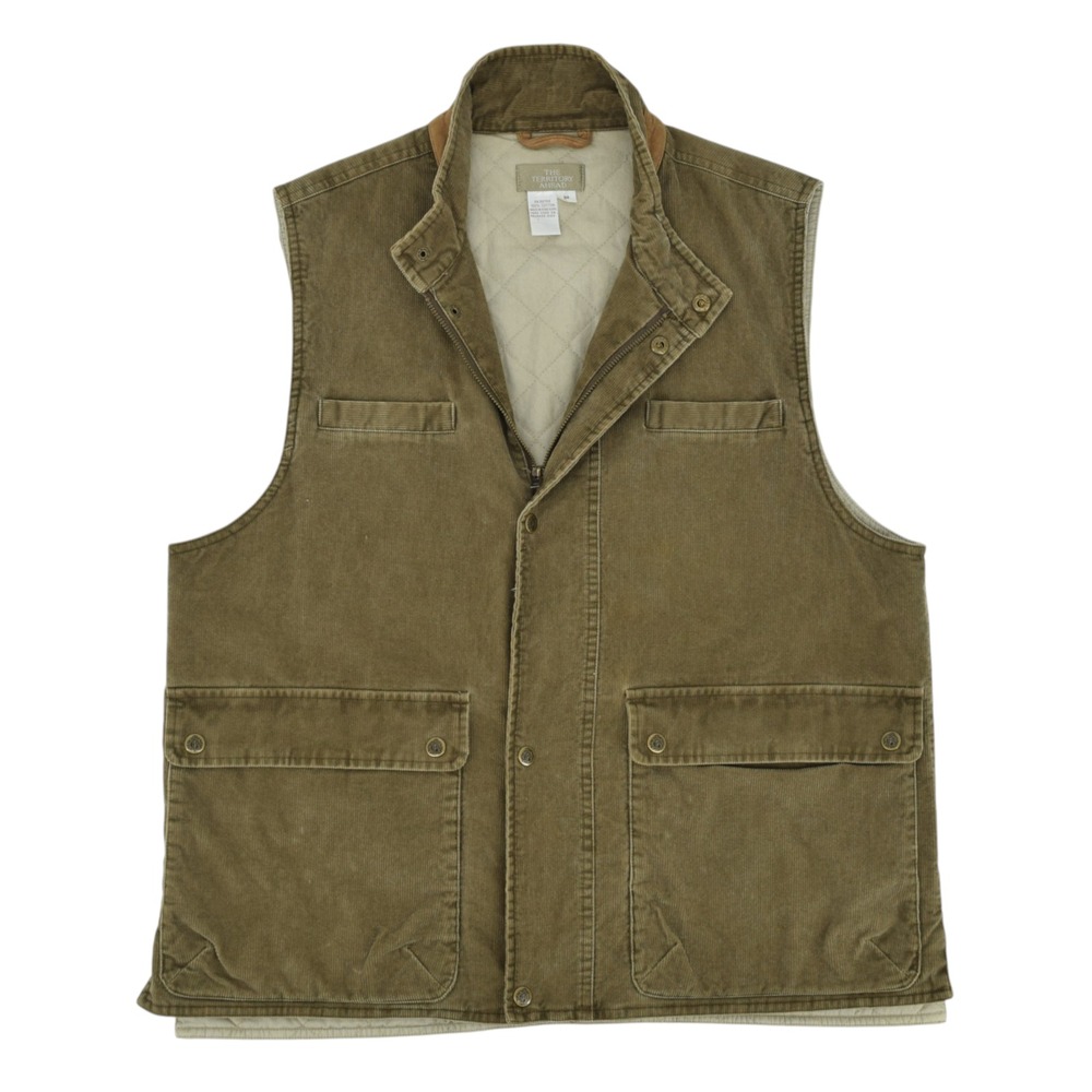 The Territory Ahead Men M Corduroy Field Utility Vest Brown Vintage 90s Gorpcore